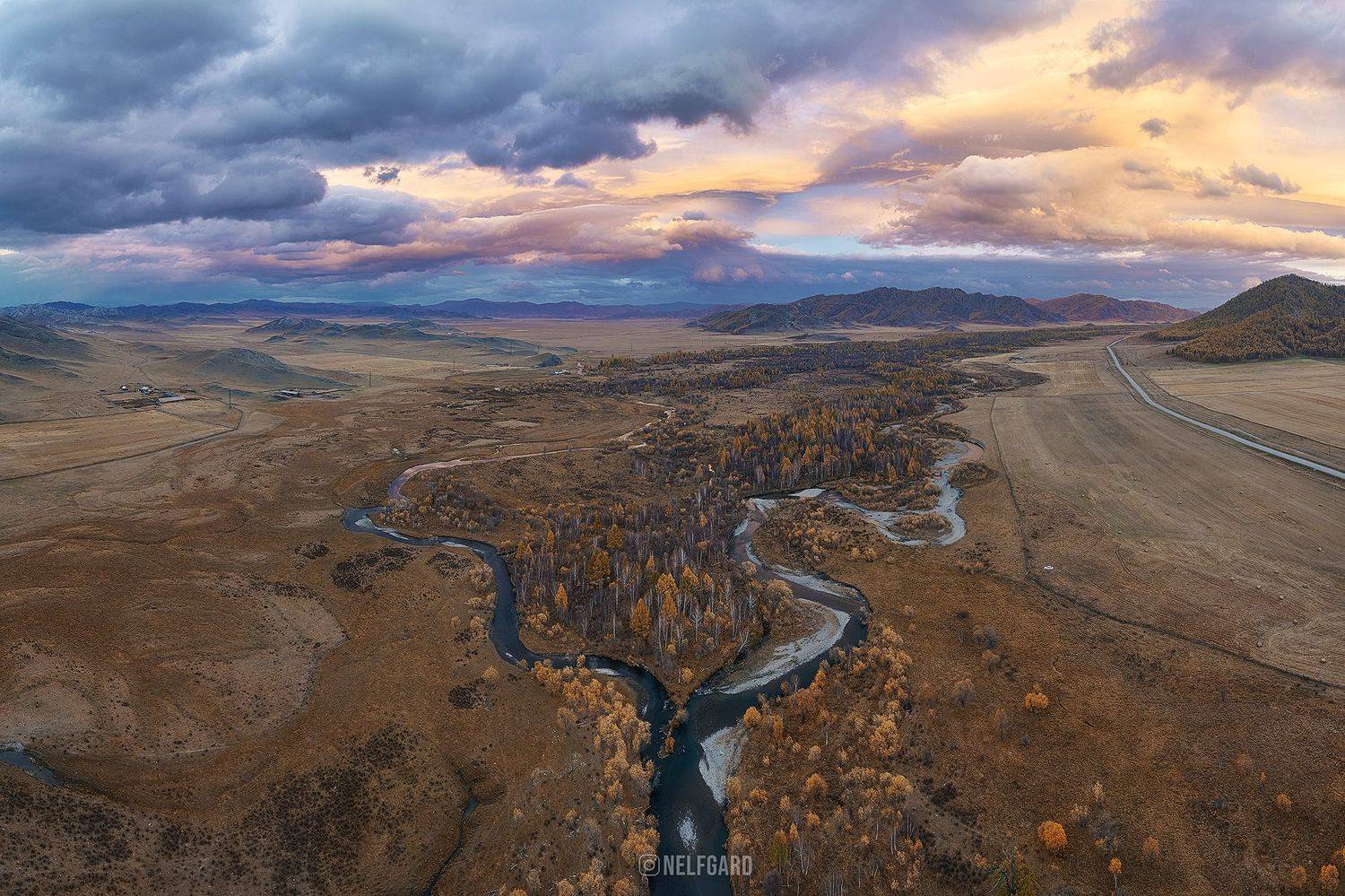 Алтай, осень, степь, река, Чехонин Александр