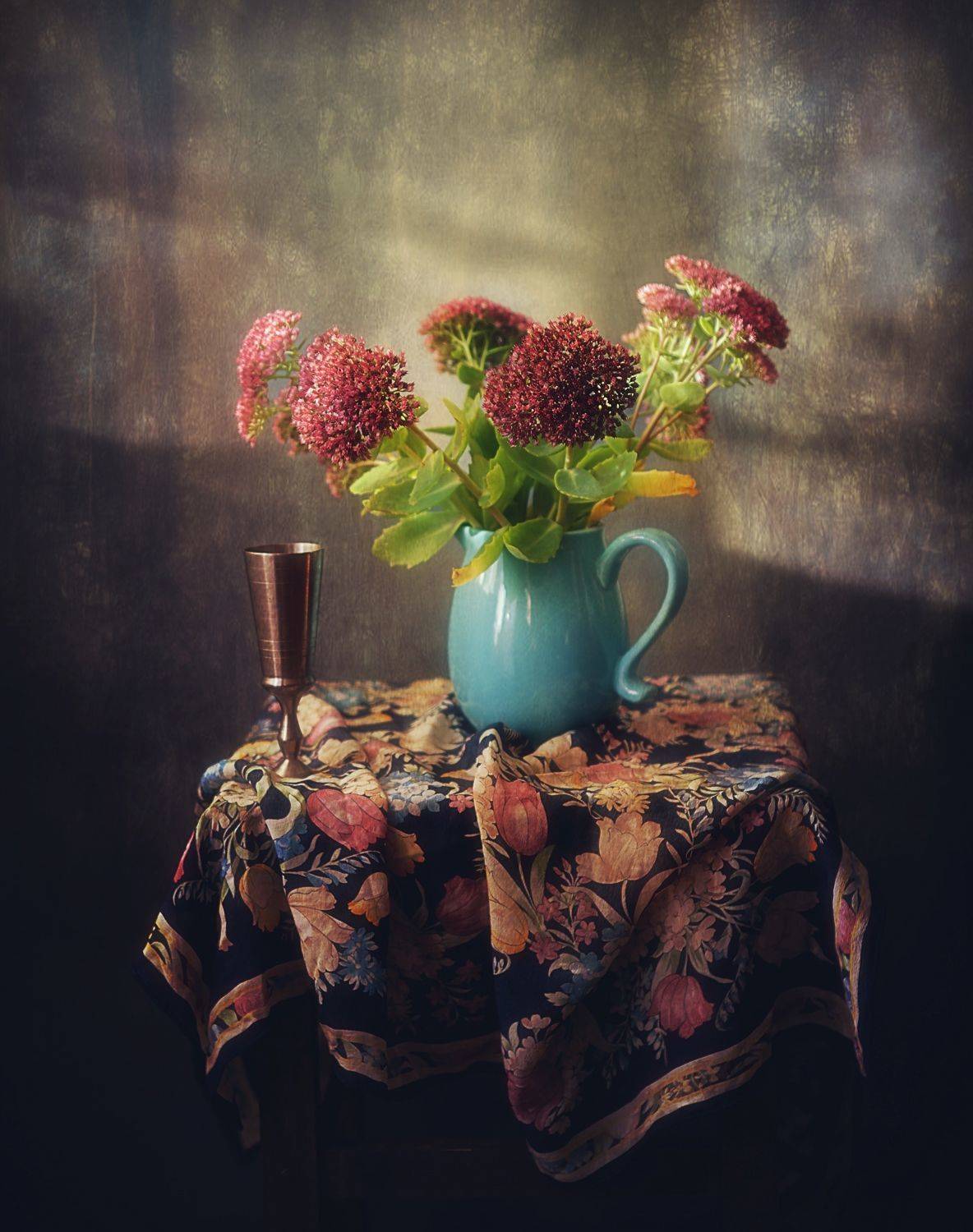 натюрморт,осень,цветы,букет,очиток,осень, Наталия К