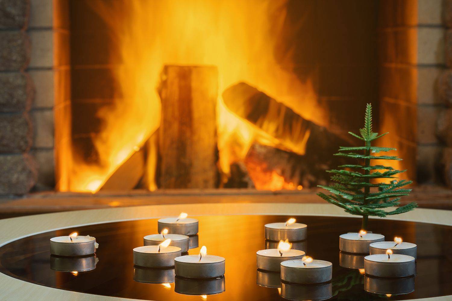 камин, огонь, Новый год,свечи,, Лариса Николаевна Дука