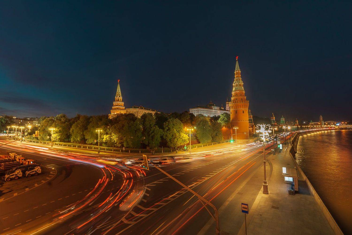 Россия,Москва,архитектура, Кремль,ночь, трассеры, Лариса Николаевна Дука