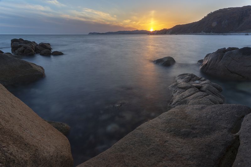 Закат, море, солнце  фото превью