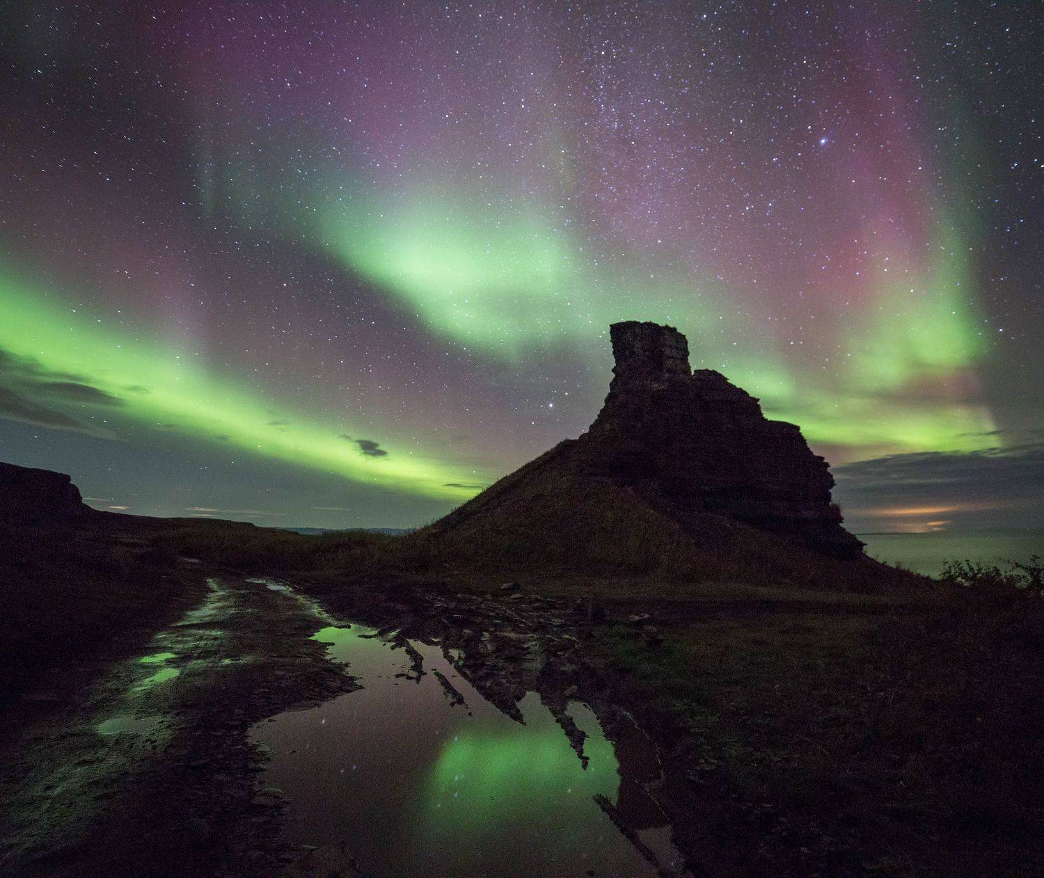 кольский полуостров, два брата, северное сияние, рыбачий, средний, Павел Ващенков