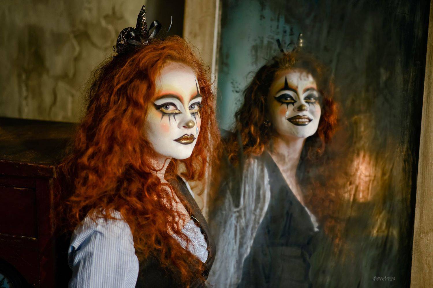 девушка, портрет, отражение,  Мариночка