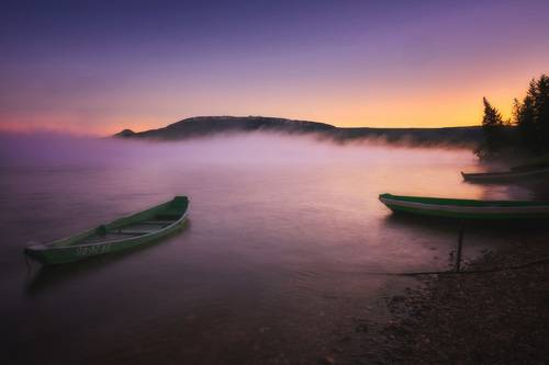 Рассвет на озере Зюраткуль