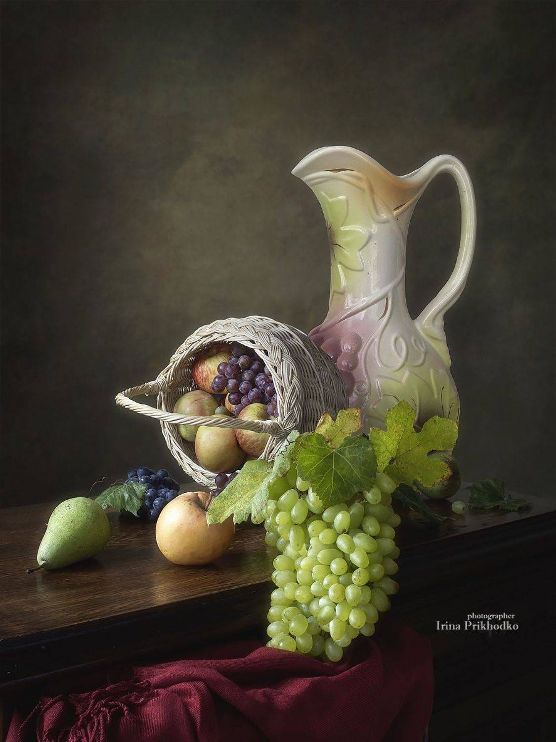 натюрморт, фрукты, кувшин, осень, Приходько Ирина