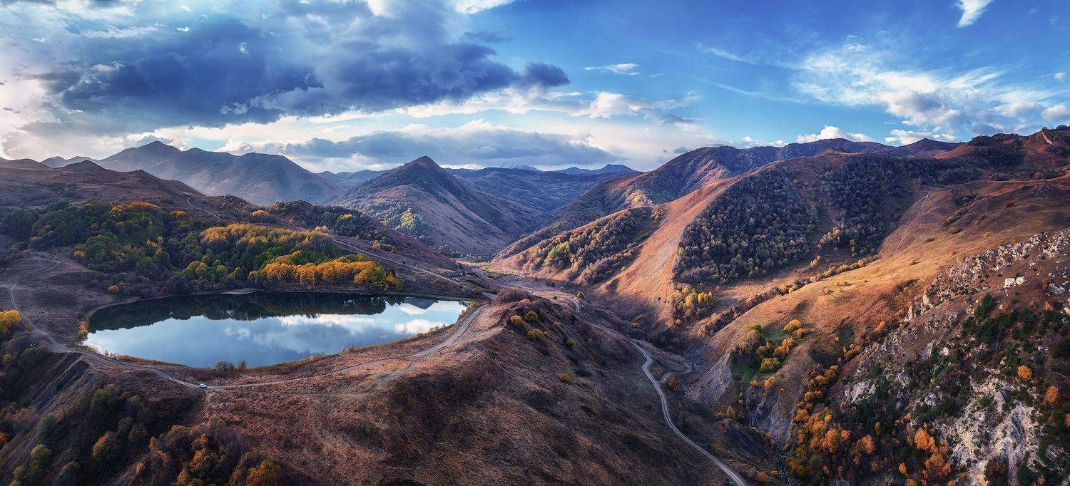 чечня, озеро, галанчож, осень, Владимир Липецких