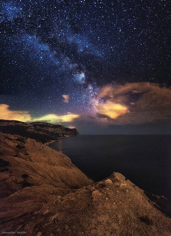Балаклава, Горный пейзаж, Крым, Крымские горы, Лето, Млечный путь, Мыс айя, Ночной пейзаж, Пейзаж, Александр Трашин