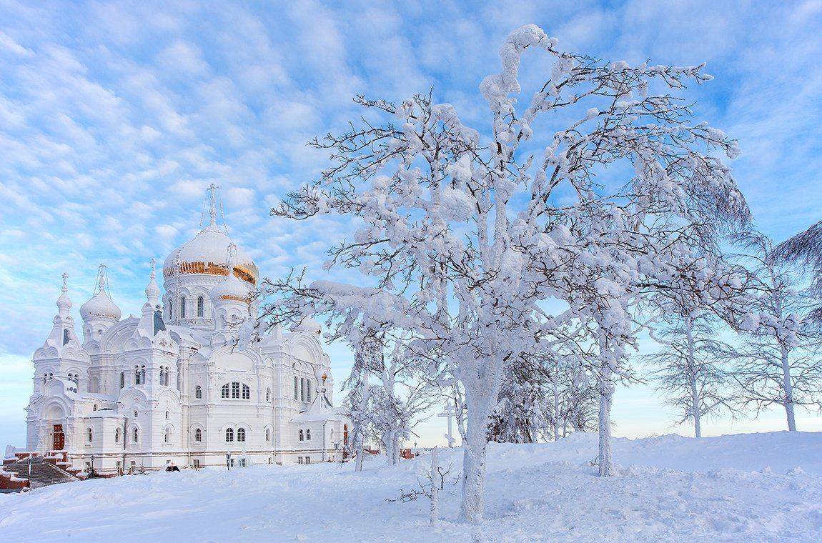 Белогорский монастырь, Зима, Зимний пейзаж, Монастырь, Урал, Церковь, Вадим Балакин