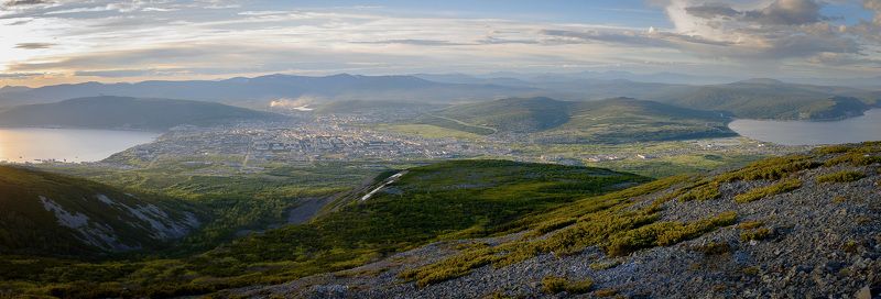 Магадан в закате фото превью