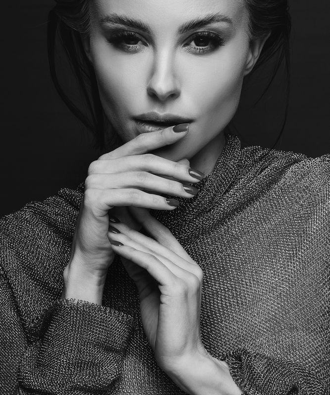 woman, polishmodel, girl, portrait BW Women фото превью