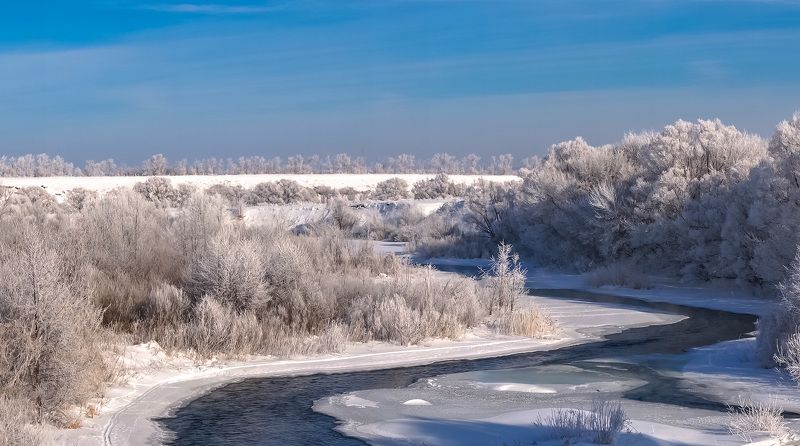 иней, зима,река кшень, Иней фото превью