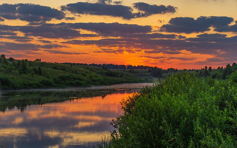 рассвет, утро, утренняя заря, лето, июль, Рассвет фото превью