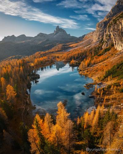 Dolomites autumn.