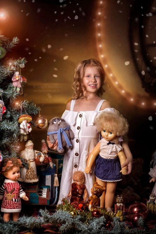 новогодняя фотосессия, новогодняя фоосессия в москве, новогодняя фотосессия с игрушками Новогодние воспоминания фото превью