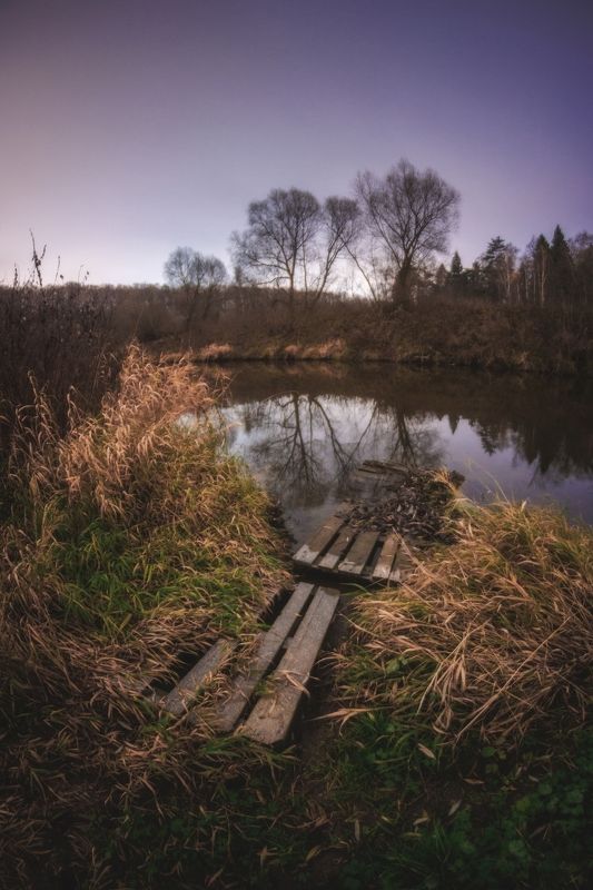 Ноябрьская ночь на реке Десне фото превью
