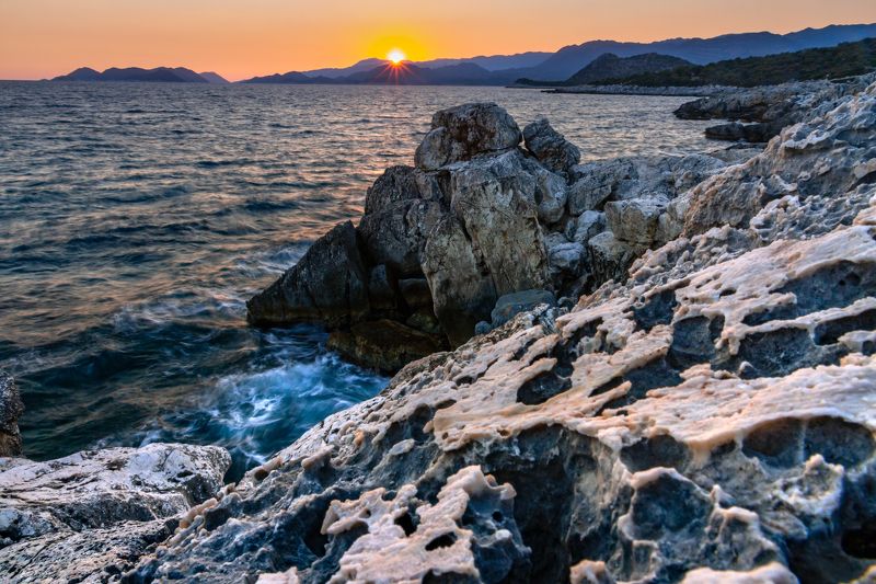 закат, турция, демре, море, средиземное море, пейзаж,  ninaslashchilina, turkey, landscape, sunset закат над средиземным морем фото превью