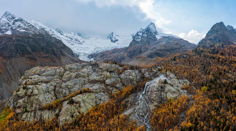 кавказ, домбай ледник Алибек фото превью