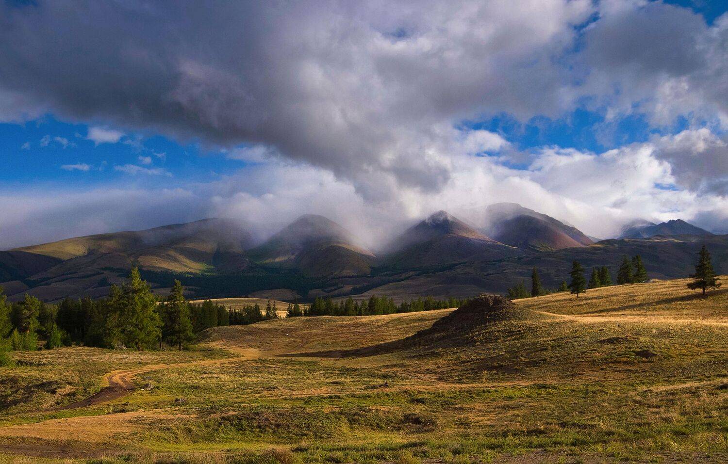 алтай, горы, облака, туман, чуйский, тракт, Валерий Чичкин
