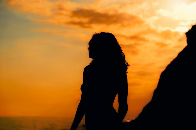 Закат на море фото превью