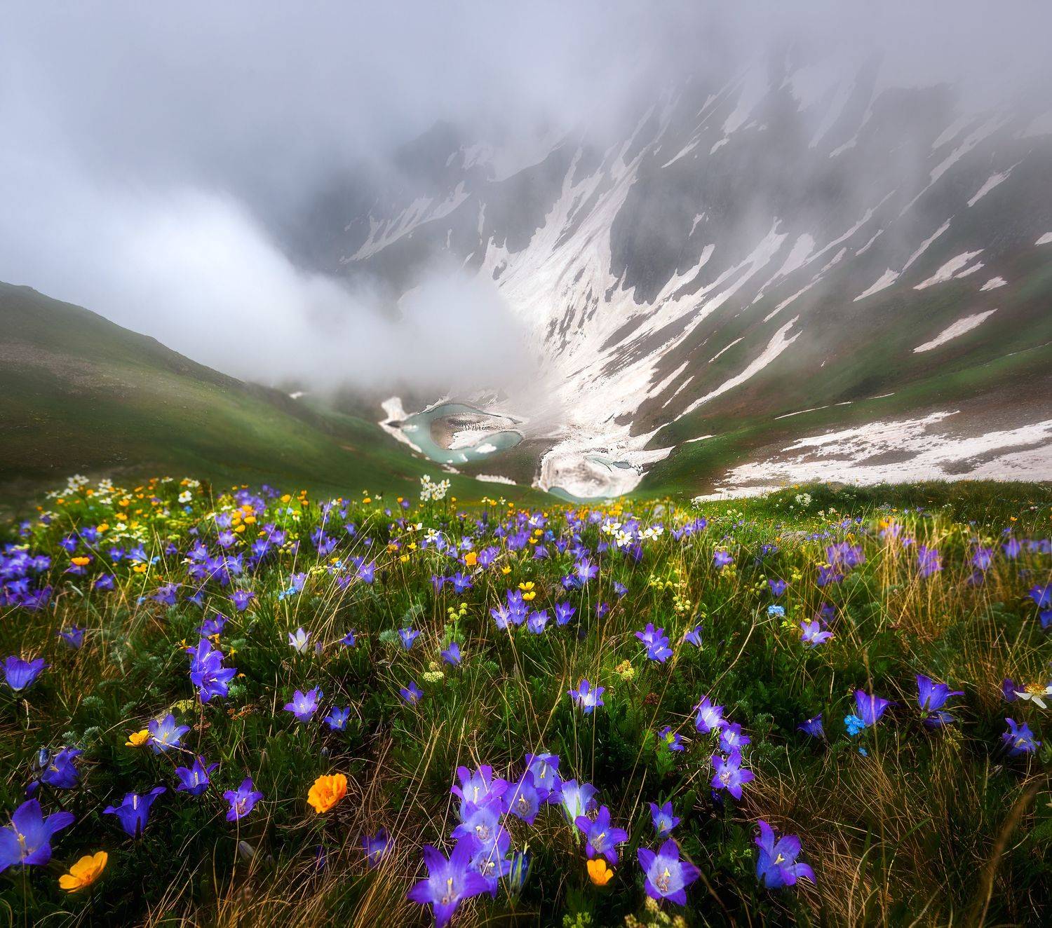 горы, озера, туманы, Наргиза Кахарова