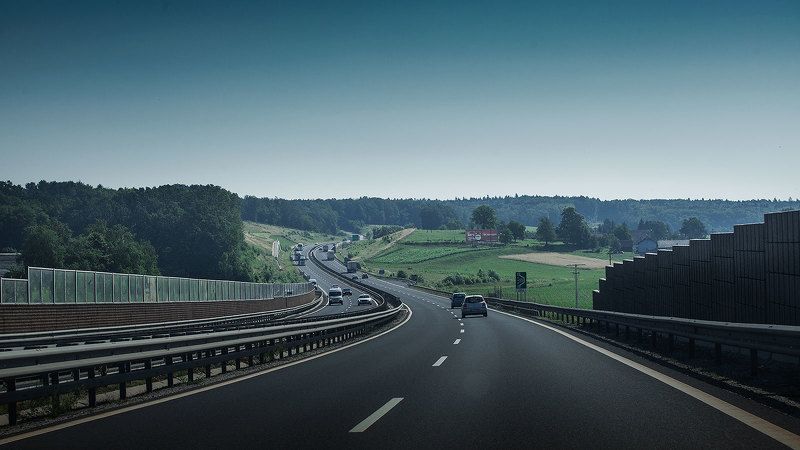 Auto, Landscape, Road, Travel One way фото превью