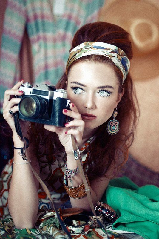 Винтаж, Девушка, Зенит, Платья, Портрет, Ретро, Ссср, Фотоаппарат Ретро... фото превью