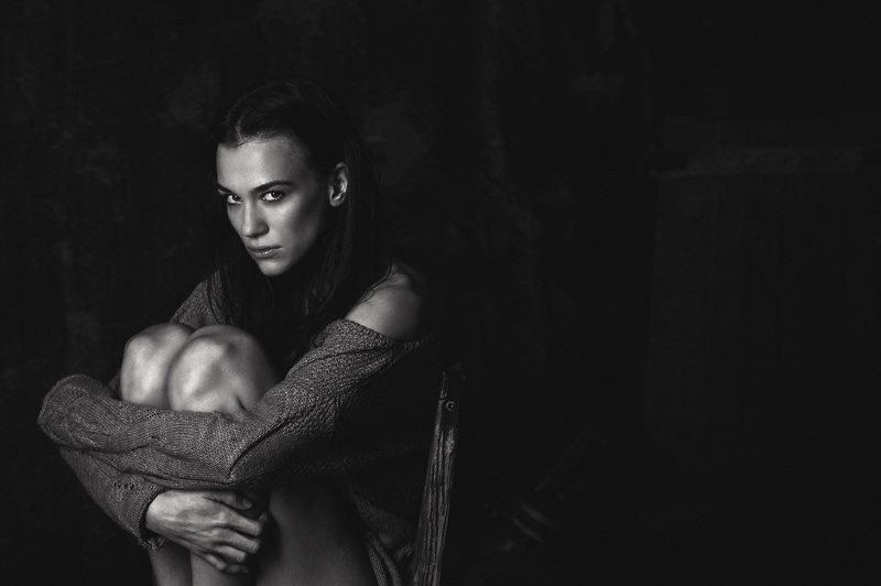 Beautiful, Beauty, Emotion, Girl, Light, Model, Moscow, Nikon, People, Portrait, Studio Fear фото превью