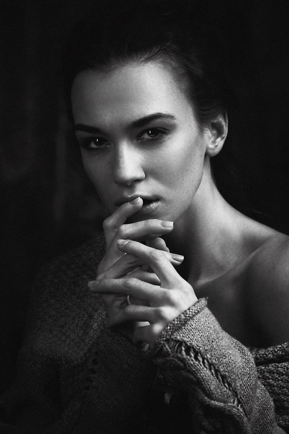 Beautiful, Beauty, Black & white, Bw, Emotion, Face, Girl, Light, Model, Moscow, Nikon, Portrait, Studio, Андрей Лободин