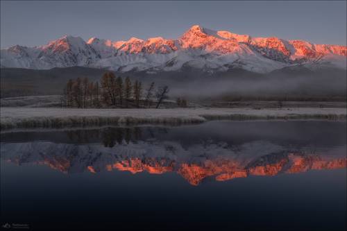 Утро озера Джангысколь ..