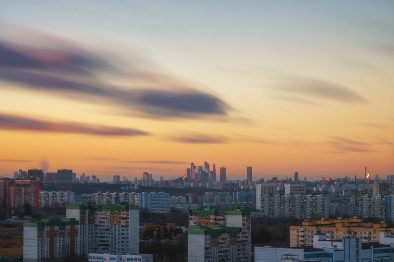 Sunset dream cityscape фото превью
