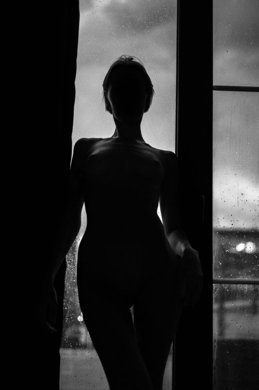 body, bnw, light, indoor, girl, окно, силуэт Polly фото превью