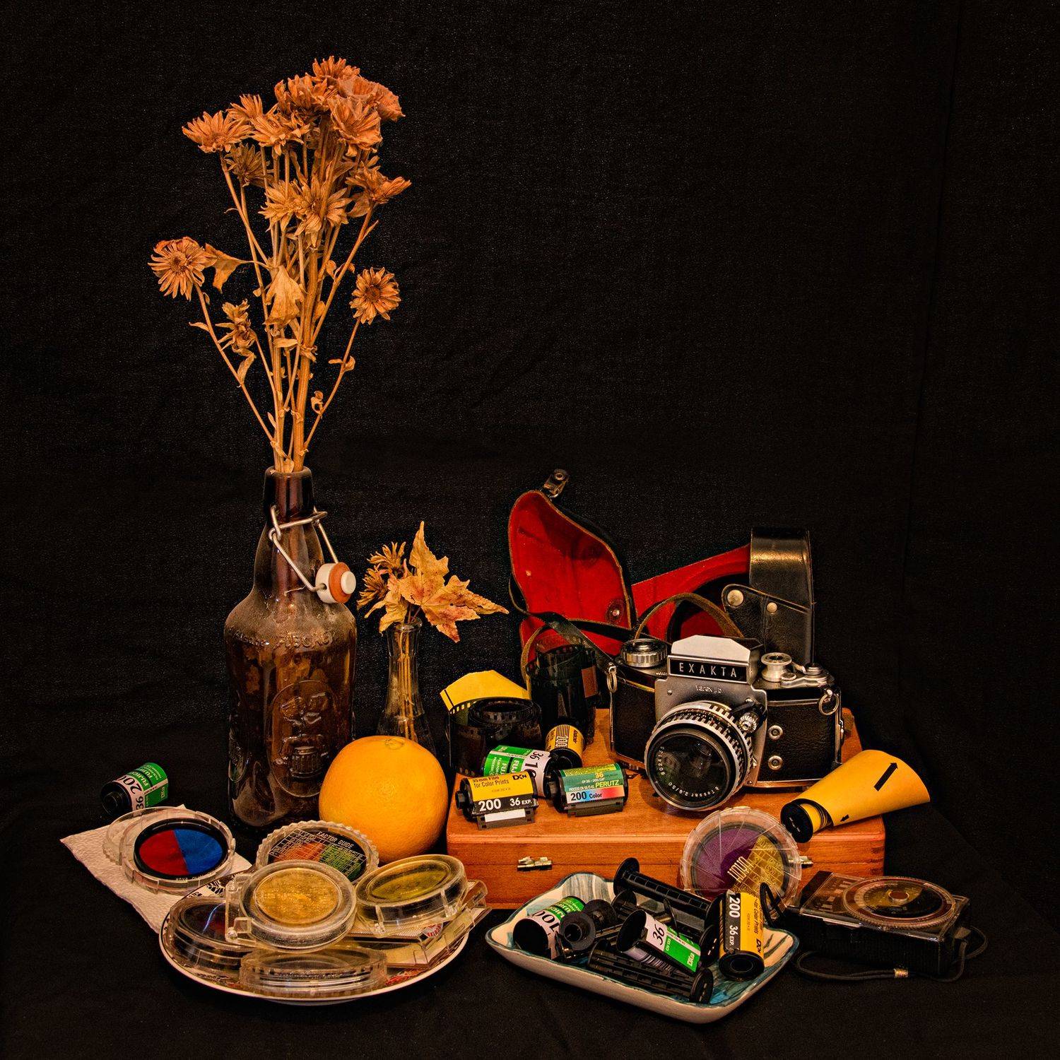 black, box, color, colors, concept, conceptual, photo filter, photo camera, photography, still life, wooden box,, Dr Didi Baev