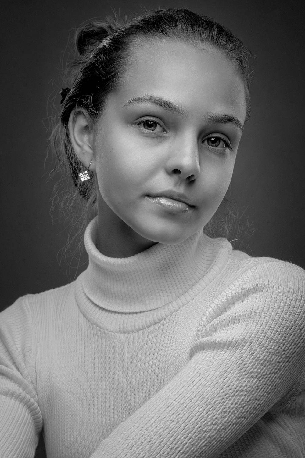 девушка, портрет, чб, Дёгтев Евгений