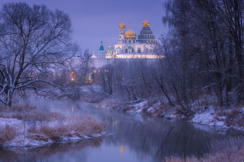 истра, храм, туман, подмосковье, осень Поздняя осень фото превью