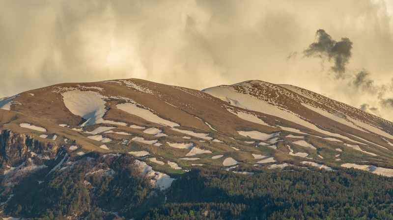 горы, нагой-чук, вечер  фото превью