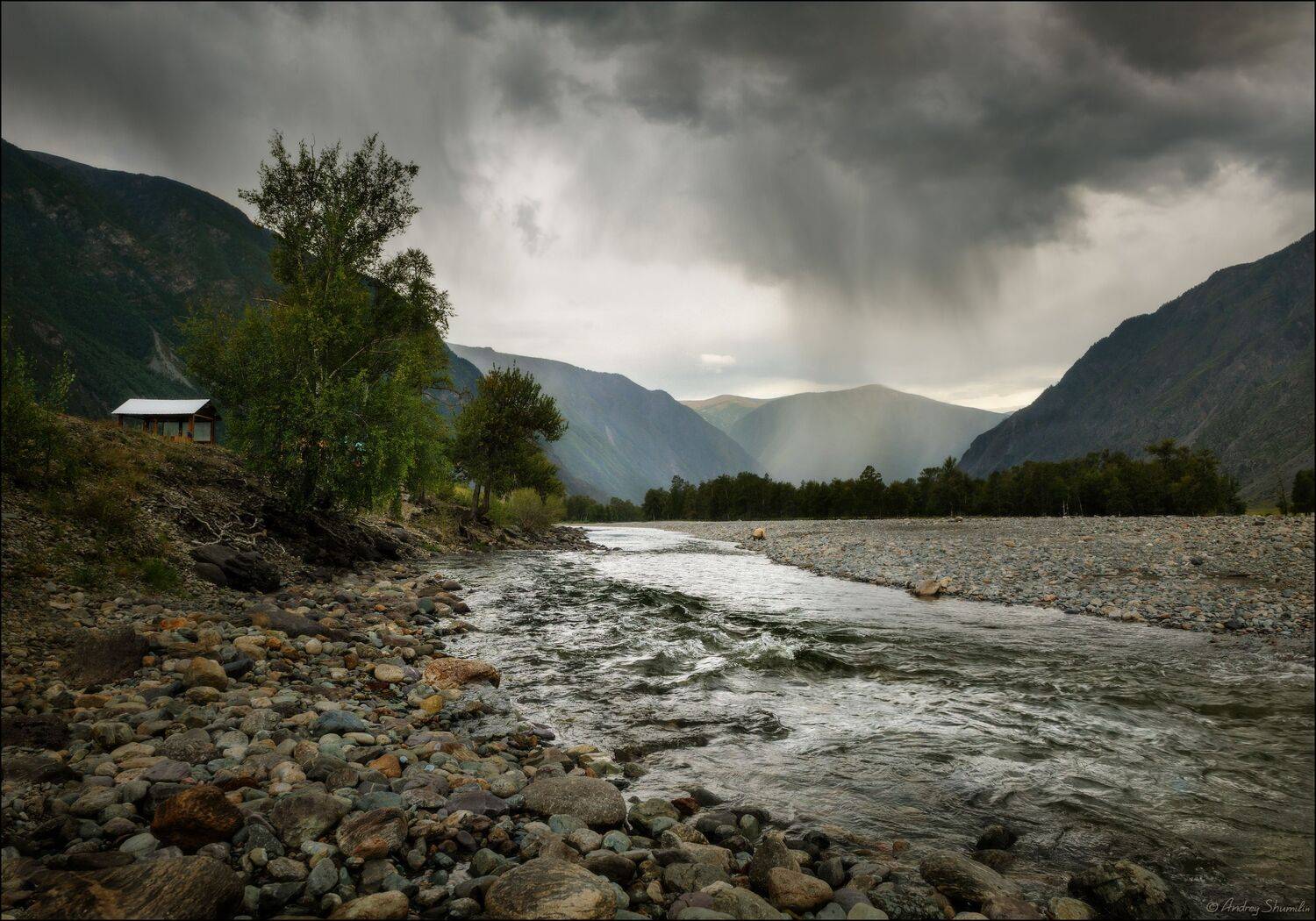 горный алтай, горы, чулышман, гроза, дождь, Андрей Шумилин