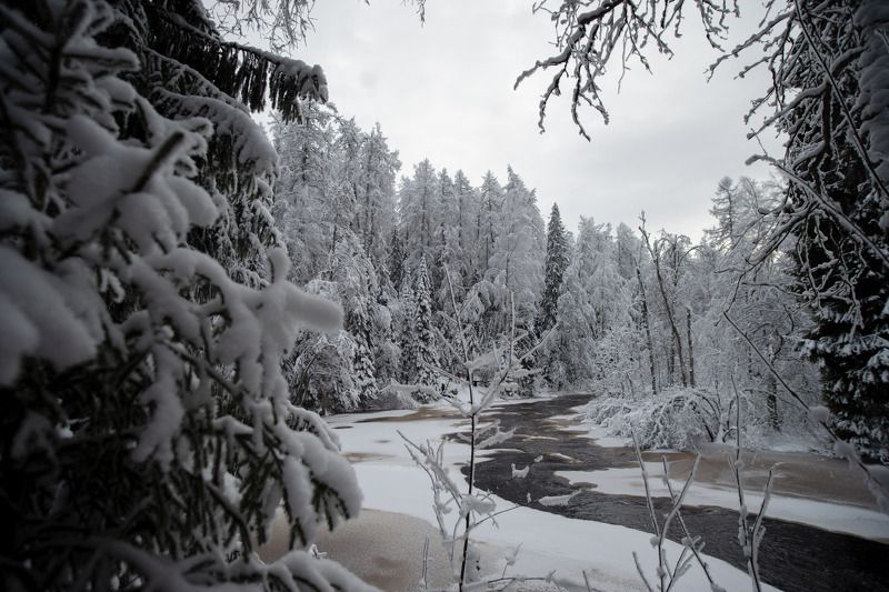 зимняя река фото превью