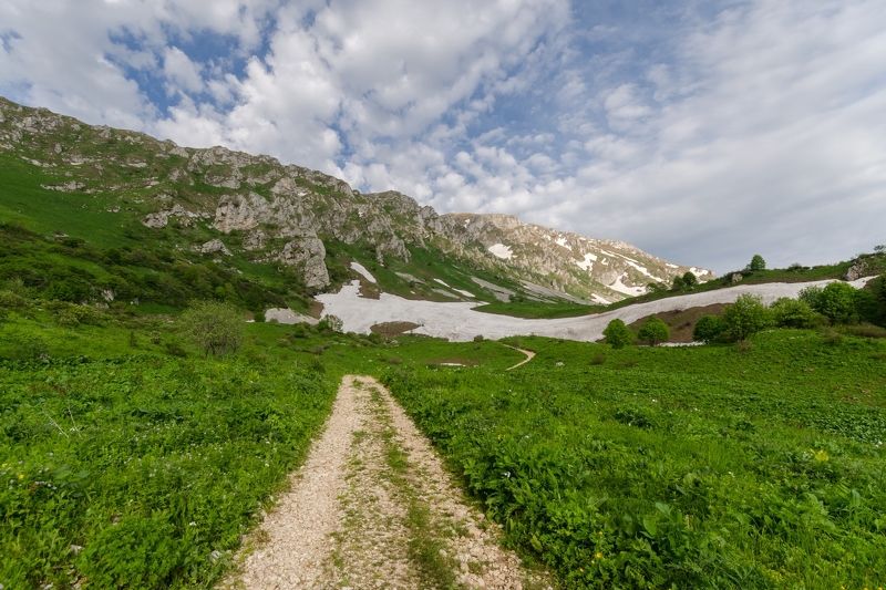 горы, майкопский перевал, июнь  фото превью