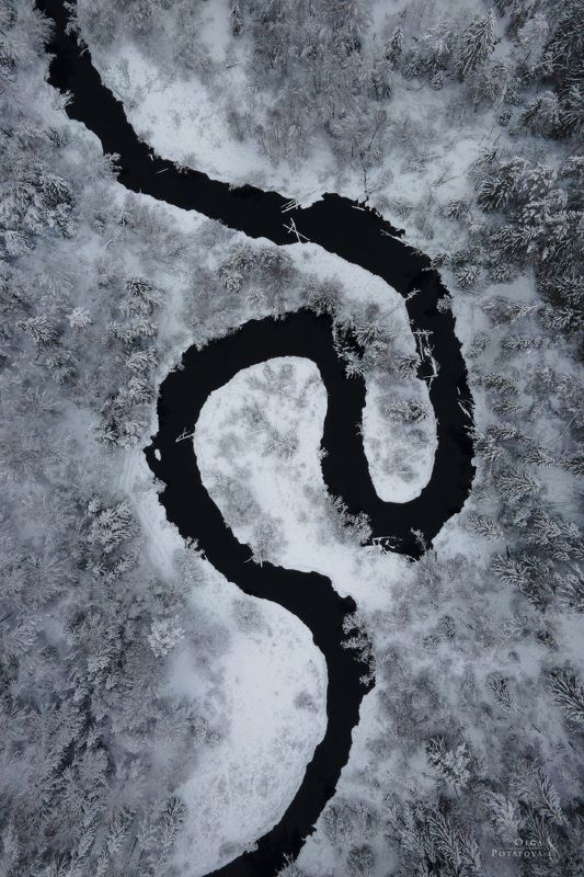 карельский перешеек, ленинградская область, пригороды петербурга, самые красивые места ленобласти, зима в ленобласти, зимняя сказка, drone photo, река рощинка, зимний лес, тайга Зима в лесах Карельского перешейка фото превью