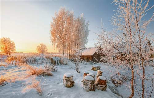 Картинка, деревенская... зимняя...