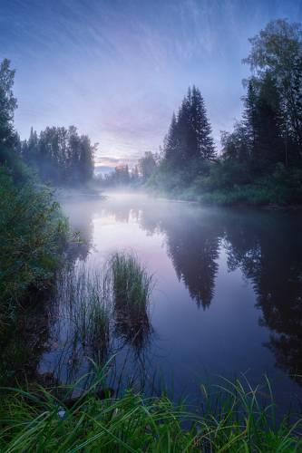 Холодное утро на реке Воч