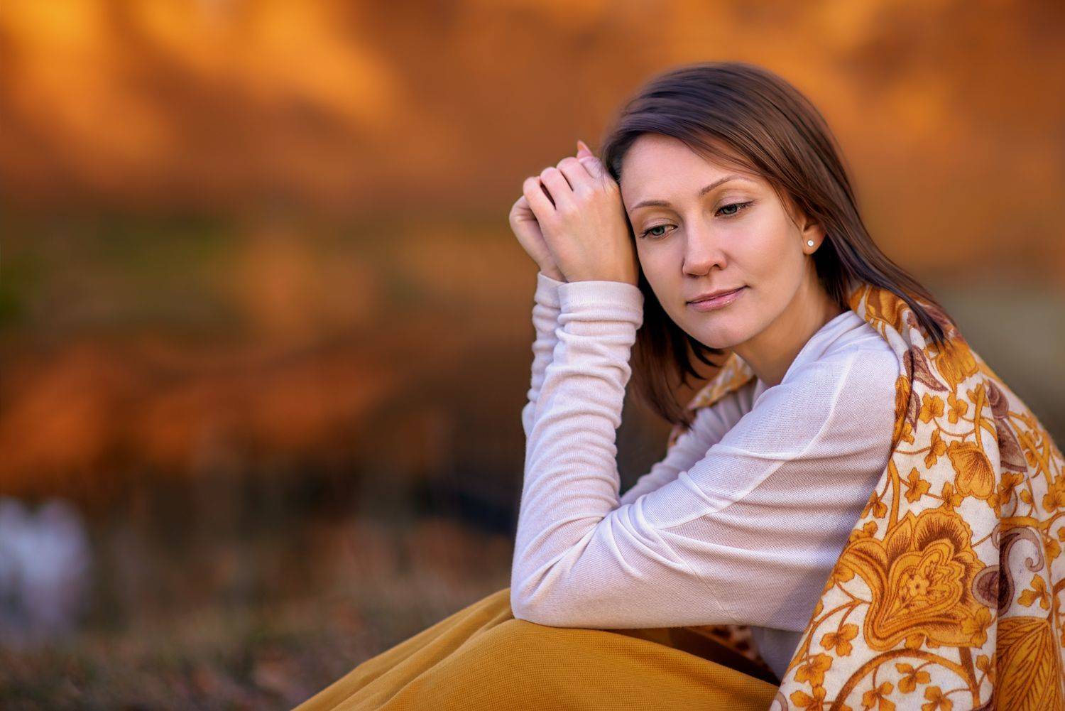девушка, портрет, прогулка, осень, оранжевый, солнечный, взгляд, улыбка, Екатерина Глебова