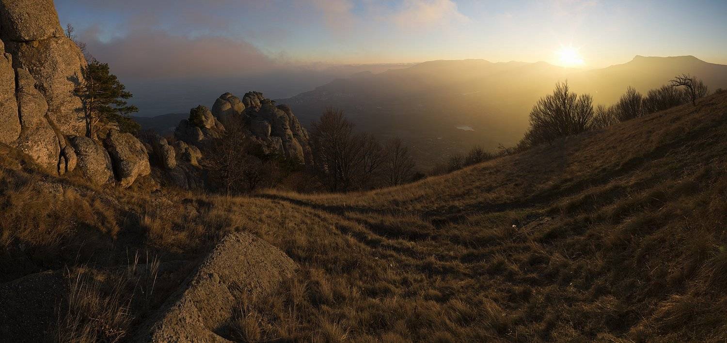 горы, демерджи, закат, крым, осень, Nikolai (locus)