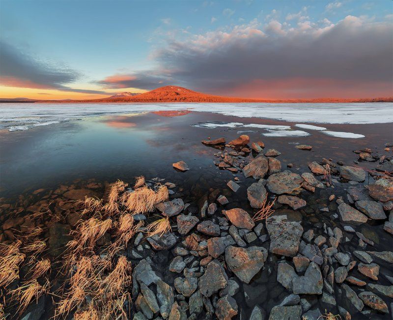 Весна, Восход, Горы, Зюраткуль, Озеро, Пейзаж, Природа, Путешествие, Рассвет, Урал, Утро, Южный урал ***** фото превью