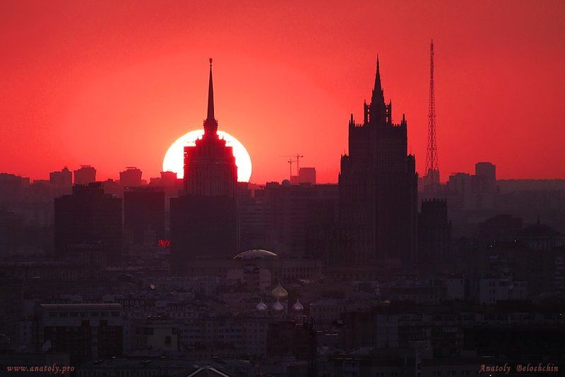 Закат, Москва Москва. Закат. фото превью