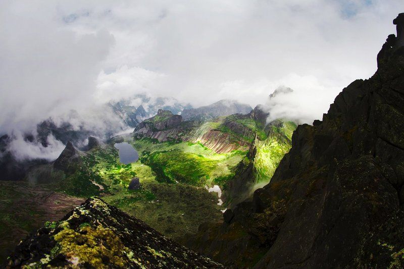 пейзаж, ергаки, горы, mountains, ergaki, nature На перевале Птица фото превью