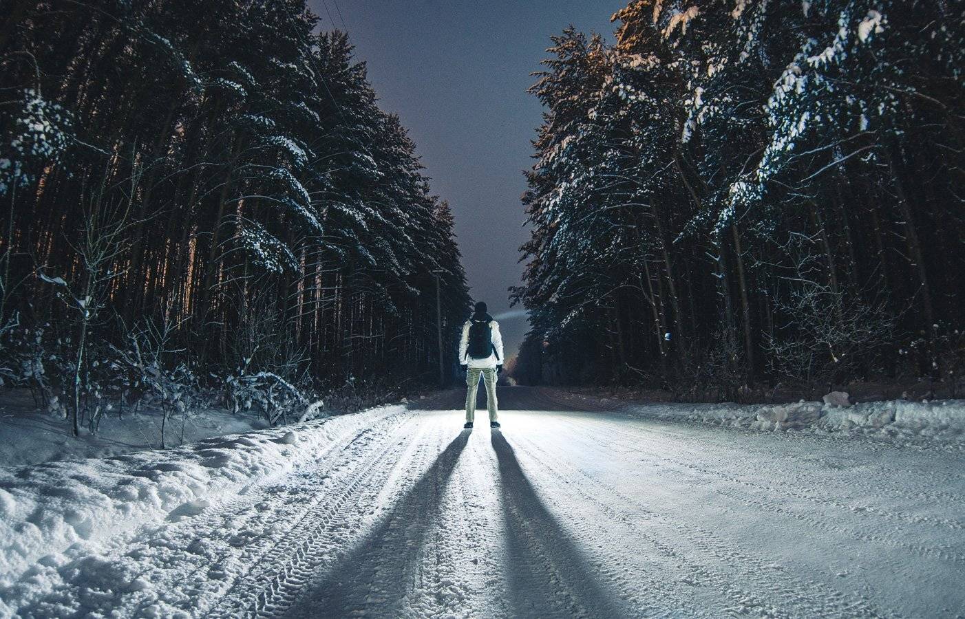 Дорога, Лес, Свет, Человек, Воронин Вова