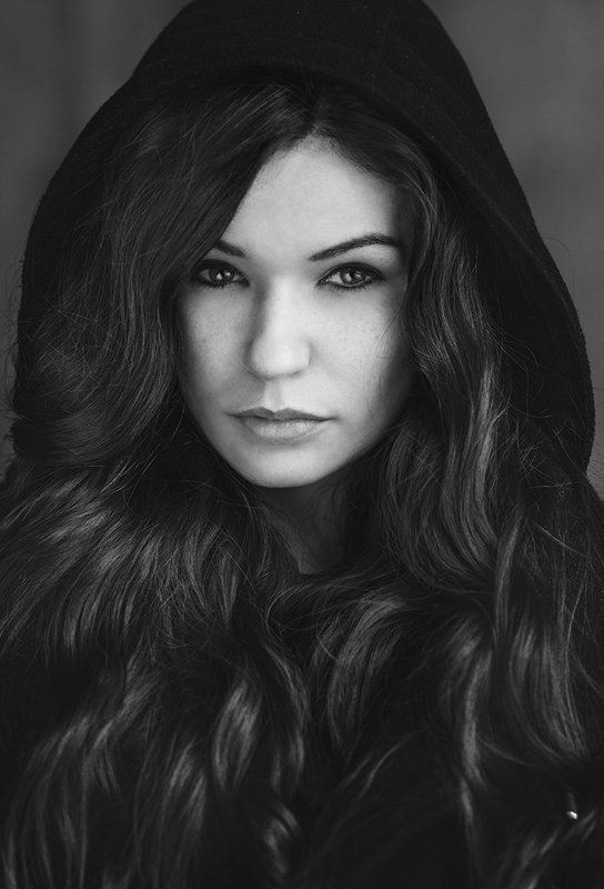 Beautiful, Black & white, Girl, Poland, Portrait, Winter Paulina фото превью