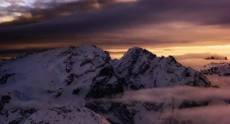 italy, dolomites Вечер в Доломитах фото превью