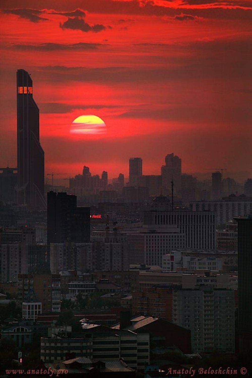 Белощин, Закат, Меркурий Сити Тауэр, Москва, Москва-сити, Анатолий Белощин